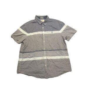 Original Penguin Heritage Shirt XL Slim Fit Mens Short Sleeve Striped Button
